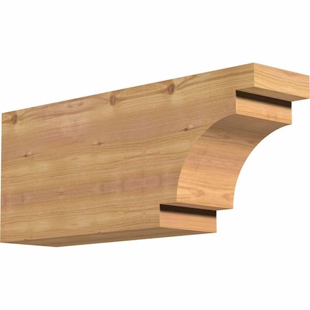 Ekena Millwork Mediterranean Smooth Rafter Tail, Western Red Cedar, 5 1/2"W x 10"H x 24"L RFT06X10X24MED00SWR